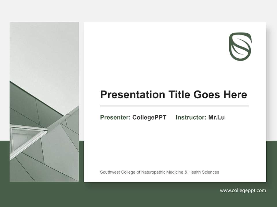 Southwest College of Naturopathic Medicine & Health Sciences General Purpose PPT Template4:3 ratio PPT effect preview image6