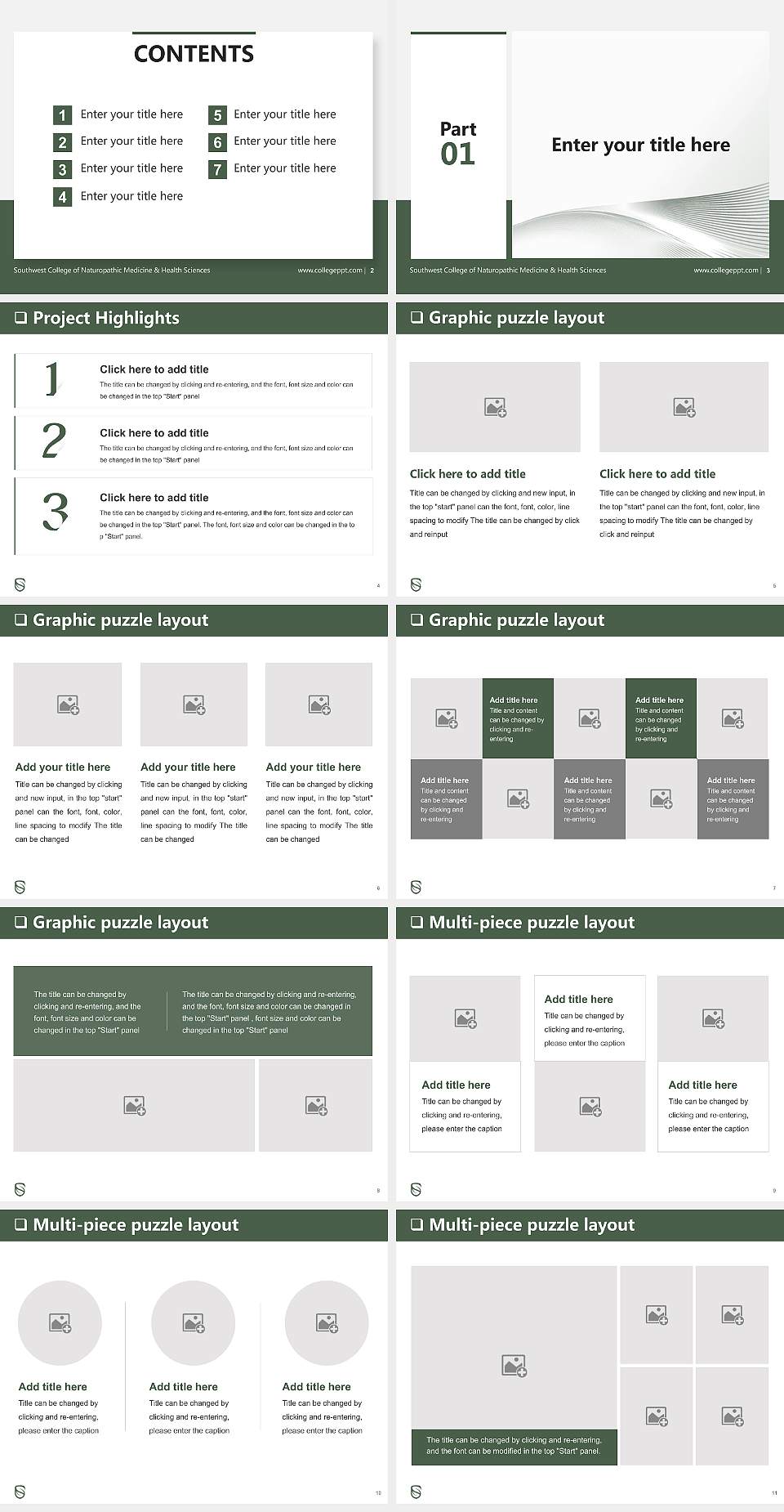 Southwest College of Naturopathic Medicine & Health Sciences General Purpose PPT Template4:3 ratio PPT effect preview image2