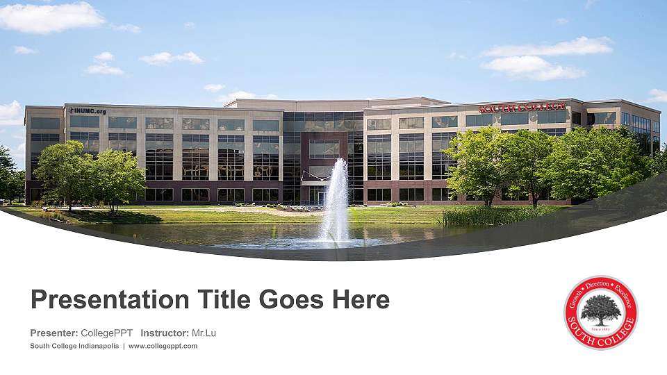 South College Indianapolis Course/Courseware Creation PPT Template16:9 ratio PPT effect preview image
