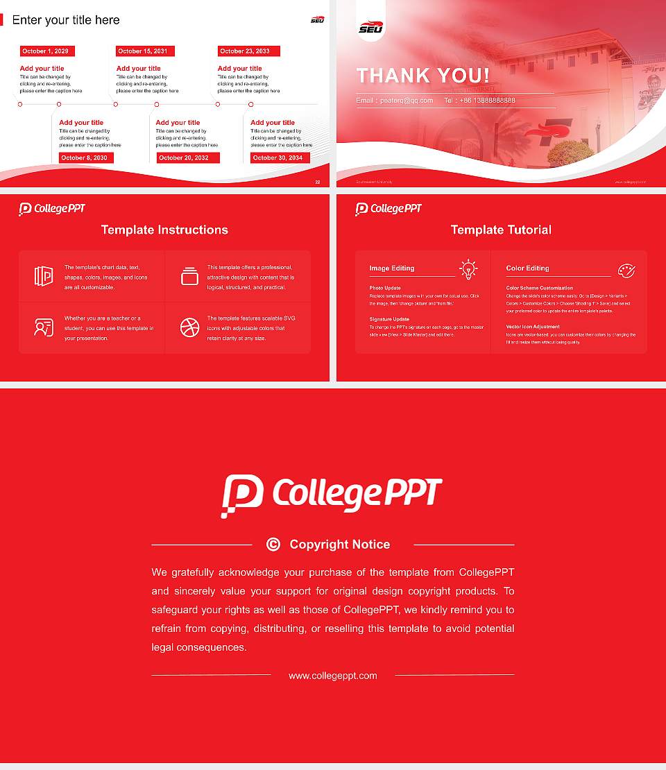 Southeastern University Lecture Sharing and Networking Event PPT Template16:9 ratio PPT effect preview image4