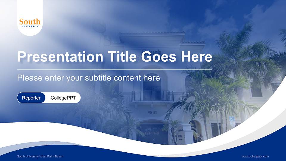 South University-West Palm Beach Lecture Sharing and Networking Event PPT Template16:9 ratio PPT effect preview image