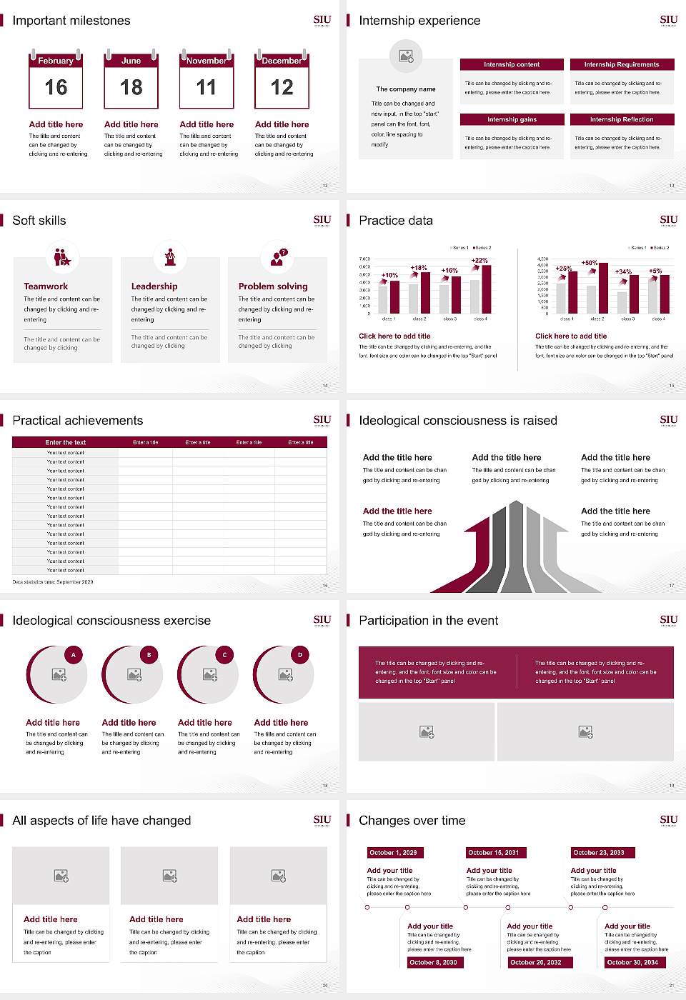 Southern Illinois University-Carbondale National Scholarship Defense PPT Template16:9 ratio PPT effect preview image3