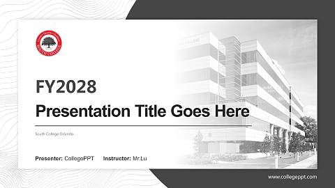 South College Orlando Academic Presentation/Research Findings Report PPT Template