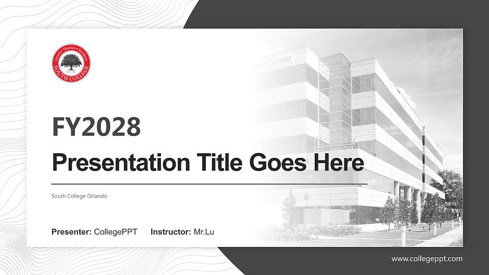 South College Orlando Academic Presentation/Research Findings Report PPT Template16:9 ratio PPT effect preview image