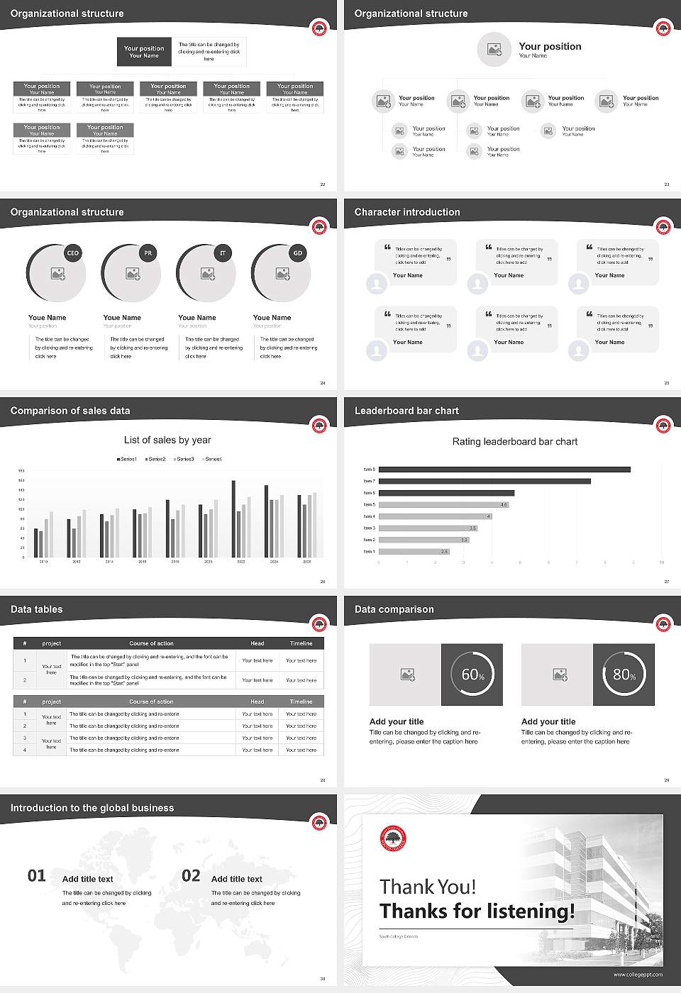 South College Orlando Academic Presentation/Research Findings Report PPT Template16:9 ratio PPT effect preview image4