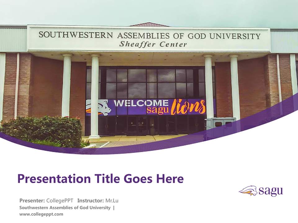 Southwestern Assemblies of God University Course/Courseware Creation PPT Template4:3 ratio PPT effect preview image5