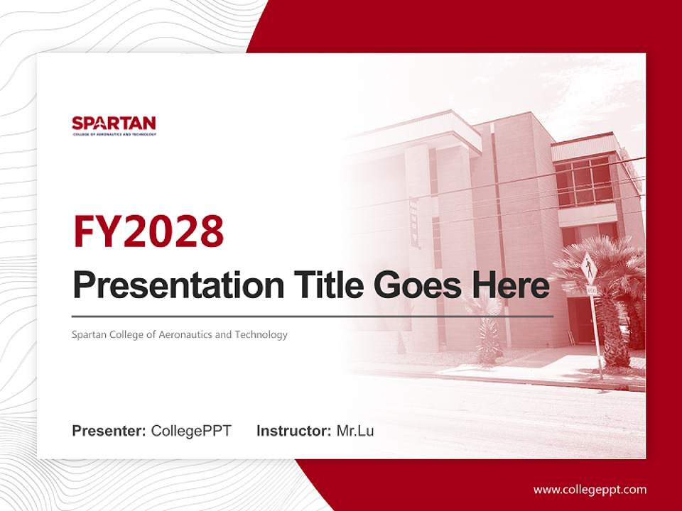 Spartan College of Aeronautics and Technology Academic Presentation/Research Findings Report PPT Template4:3 ratio PPT effect preview image5