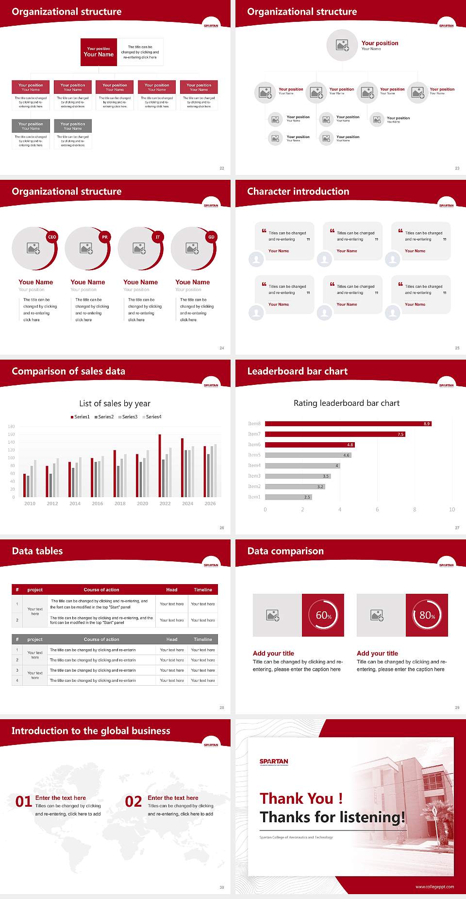 Spartan College of Aeronautics and Technology Academic Presentation/Research Findings Report PPT Template4:3 ratio PPT effect preview image4
