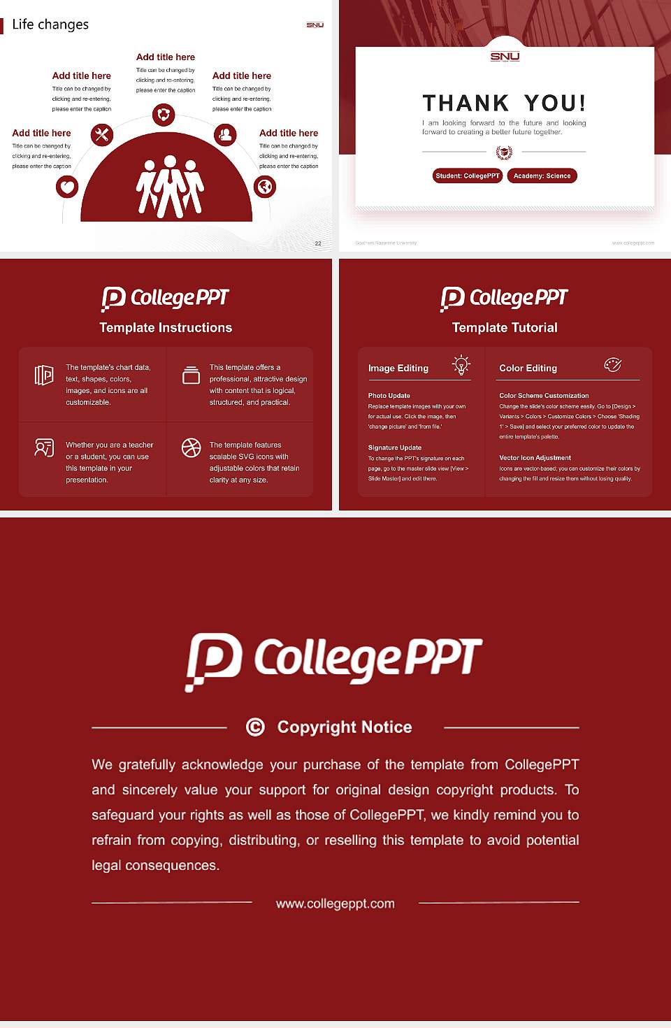 Southern Nazarene University National Scholarship Defense PPT Template4:3 ratio PPT effect preview image4