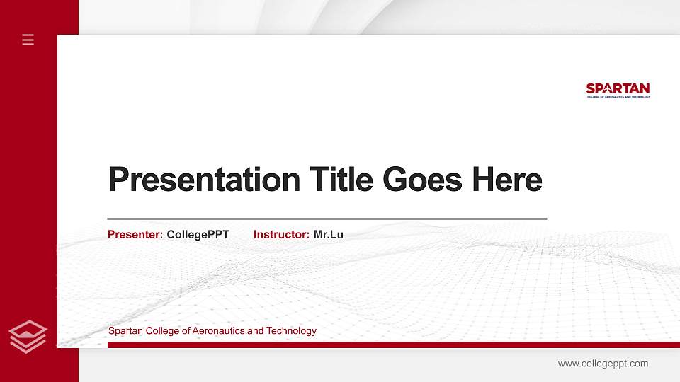 Spartan College of Aeronautics and Technology Thesis Proposal/Graduation Defense PPT Template16:9 ratio PPT effect preview image