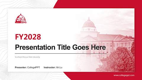Southeast Missouri State University Academic Presentation/Research Findings Report PPT Template