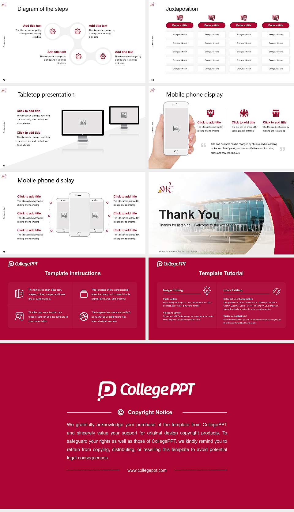 Southwestern College Competition/Entrepreneurship Contest PPT Template16:9 ratio PPT effect preview image9