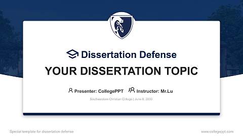 Southwestern Christian College Graduation Thesis Defense PPT Template