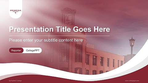 Springfield College Lecture Sharing and Networking Event PPT Template