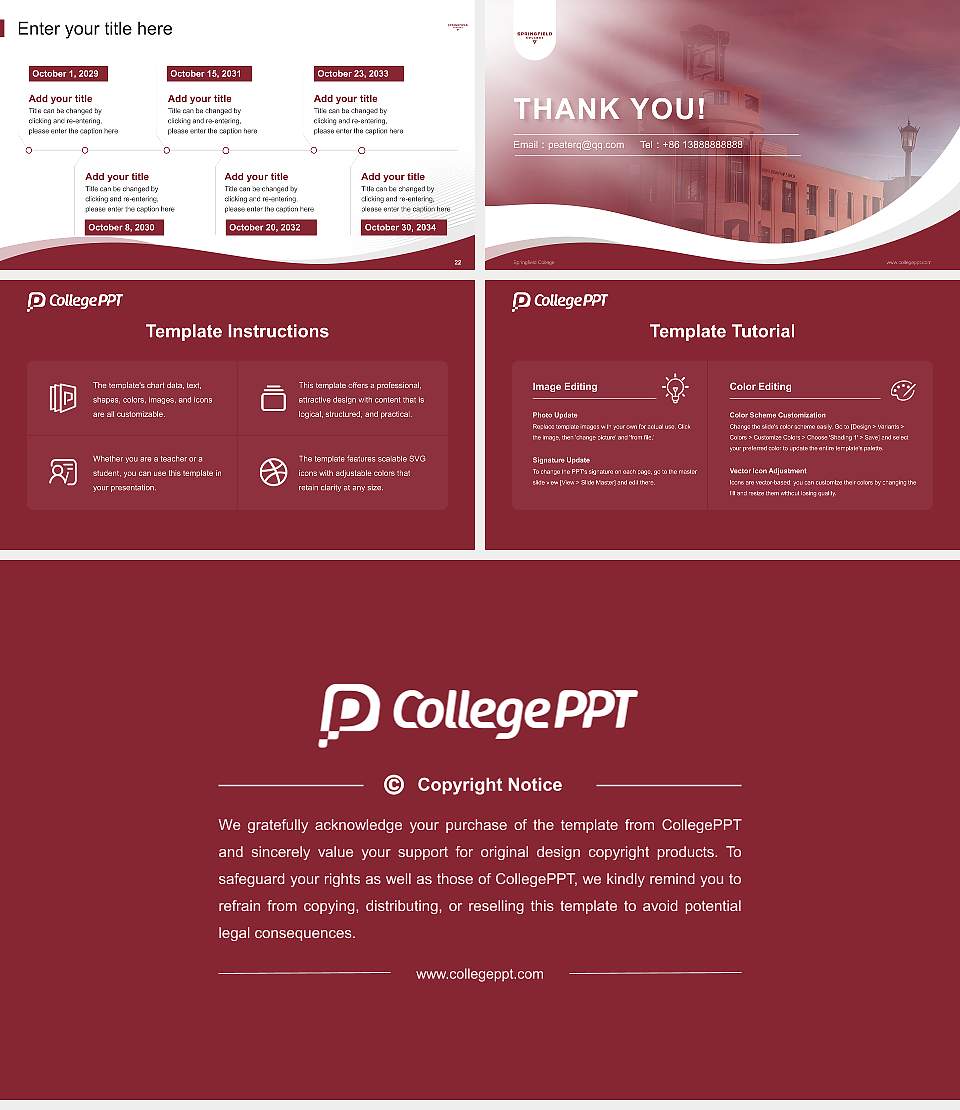 Springfield College Lecture Sharing and Networking Event PPT Template16:9 ratio PPT effect preview image4