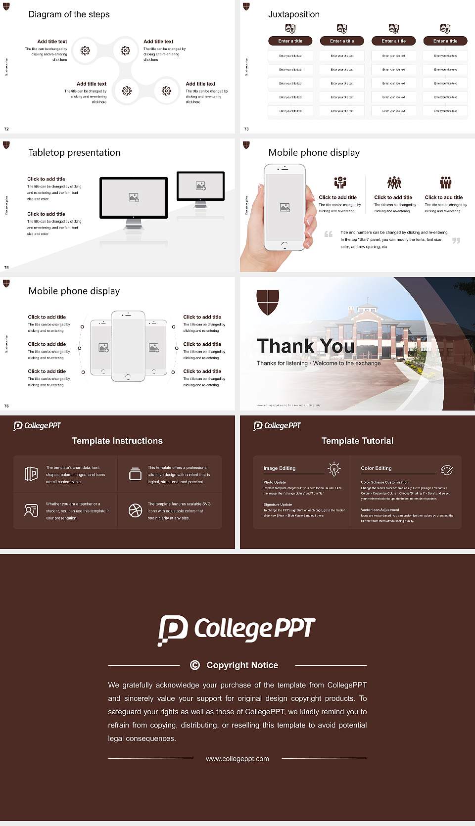St Lawrence University Competition/Entrepreneurship Contest PPT Template16:9 ratio PPT effect preview image9