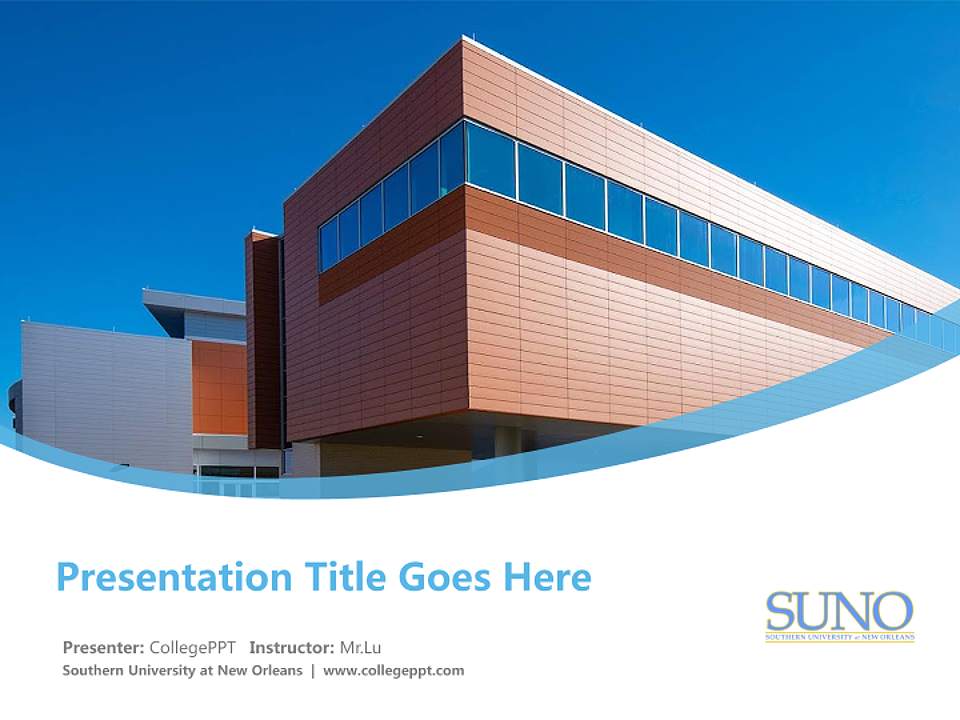 Southern University at New Orleans Course/Courseware Creation PPT Template4:3 ratio PPT effect preview image5