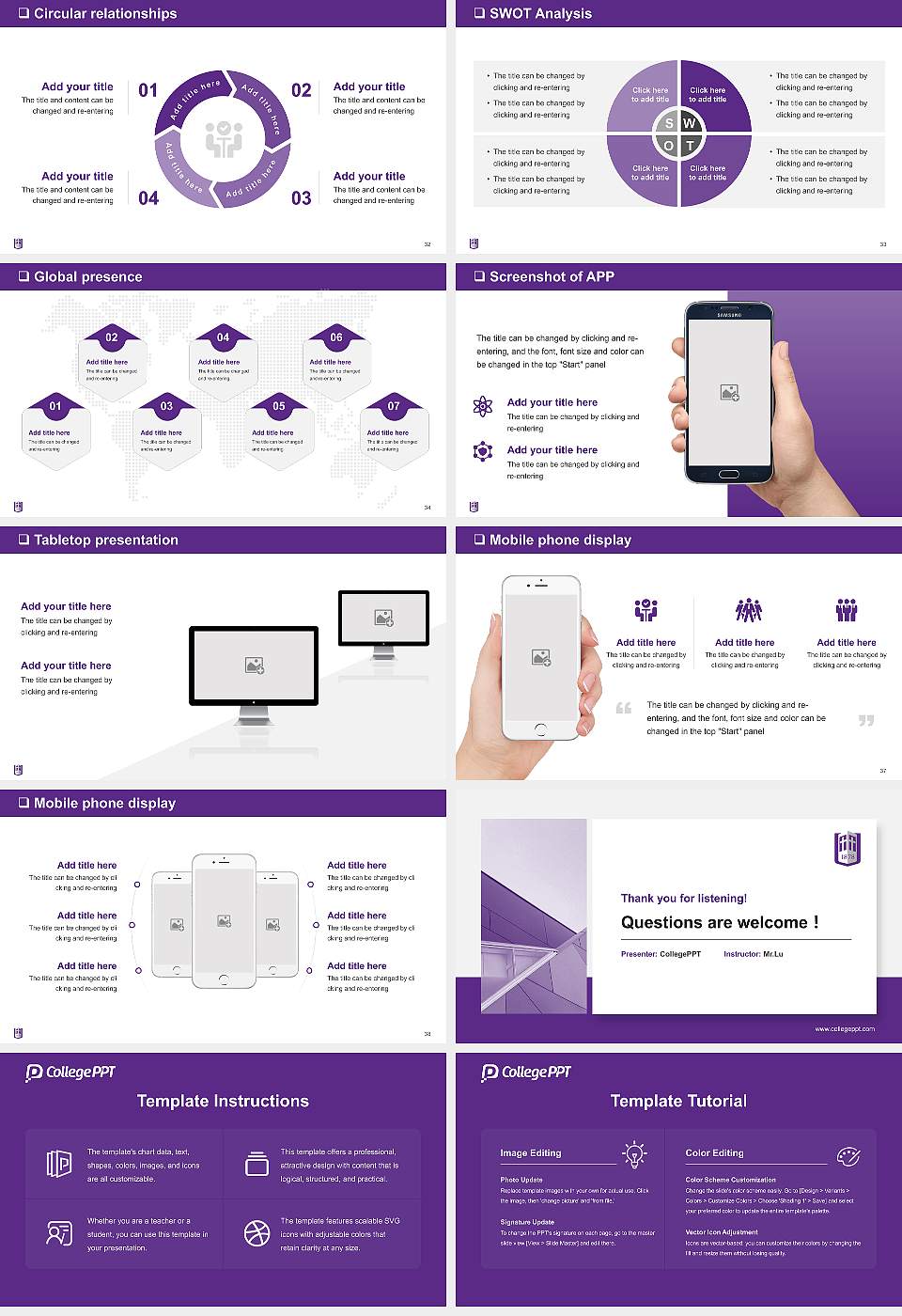Southwest Baptist University General Purpose PPT Template16:9 ratio PPT effect preview image5