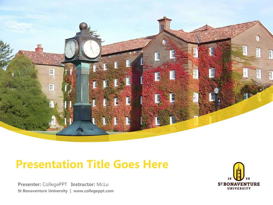 St Bonaventure University Course/Courseware Creation PPT Template4:3 ratio PPT effect preview image5