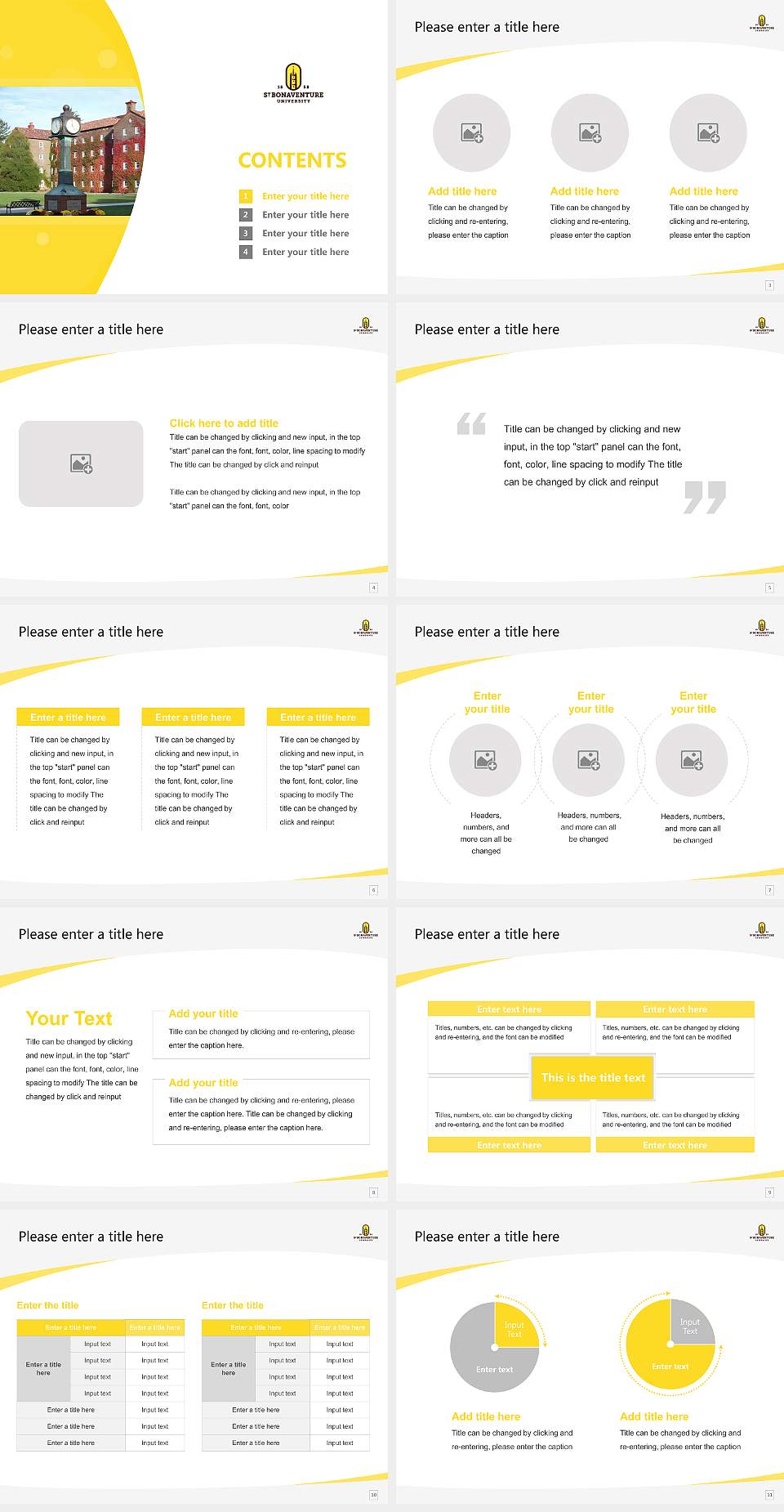 St Bonaventure University Course/Courseware Creation PPT Template4:3 ratio PPT effect preview image2