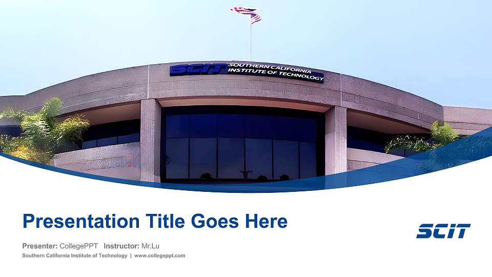Southern California Institute of Technology Course/Courseware Creation PPT Template16:9 ratio PPT effect preview image