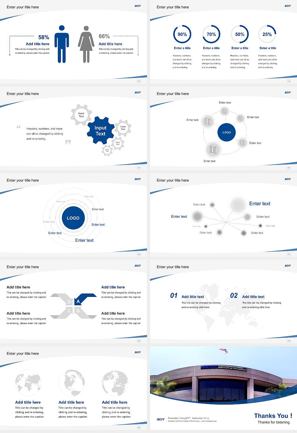 Southern California Institute of Technology Course/Courseware Creation PPT Template16:9 ratio PPT effect preview image4