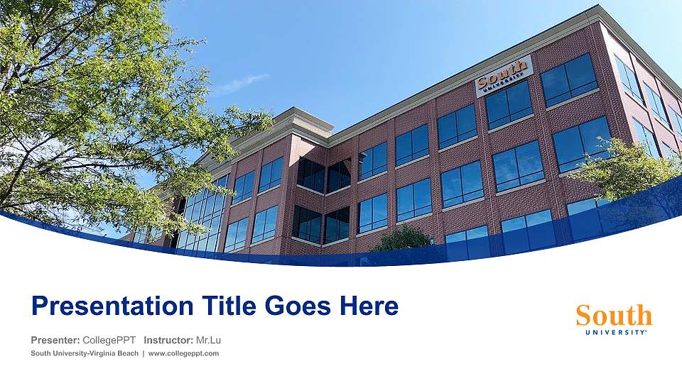 South University-Virginia Beach Course/Courseware Creation PPT Template16:9 ratio PPT effect preview image