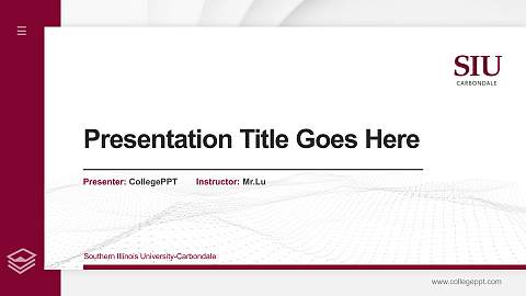 Southern Illinois University-Carbondale Thesis Proposal/Graduation Defense PPT Template