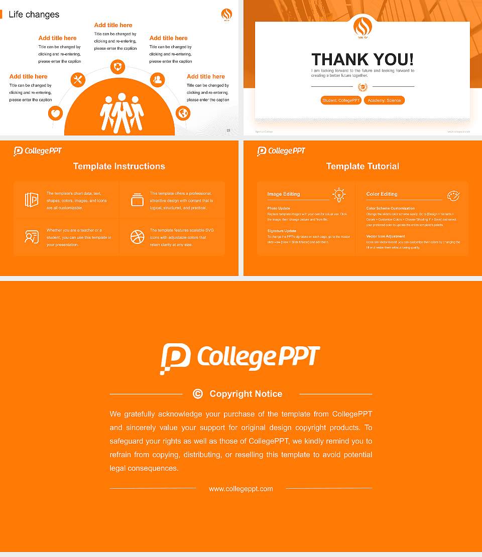 Spertus College National Scholarship Defense PPT Template16:9 ratio PPT effect preview image4