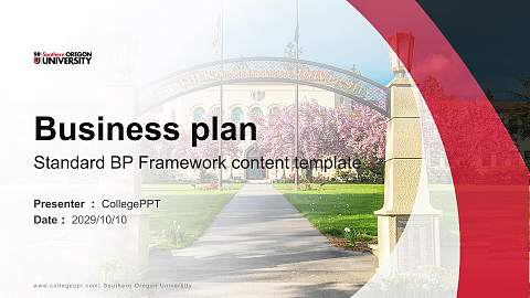 Southern Oregon University Competition/Entrepreneurship Contest PPT Template