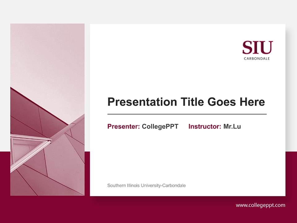 Southern Illinois University-Carbondale General Purpose PPT Template4:3 ratio PPT effect preview image6