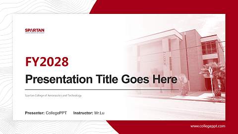 Spartan College of Aeronautics and Technology Academic Presentation/Research Findings Report PPT Template