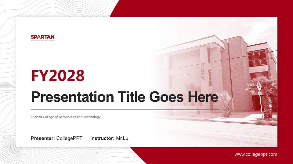 Spartan College of Aeronautics and Technology Academic Presentation/Research Findings Report PPT Template16:9 ratio PPT effect preview image1