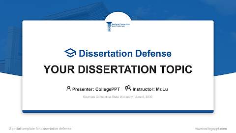 Southern Connecticut State University Graduation Thesis Defense PPT Template