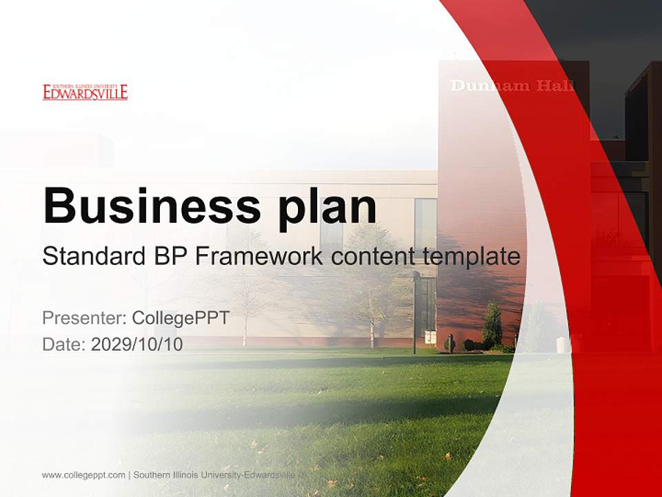 Southern Illinois University-Edwardsville Competition/Entrepreneurship Contest PPT Template4:3 ratio PPT effect preview image9
