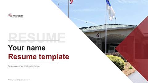 Southeastern Free Will Baptist College Resume PPT Template