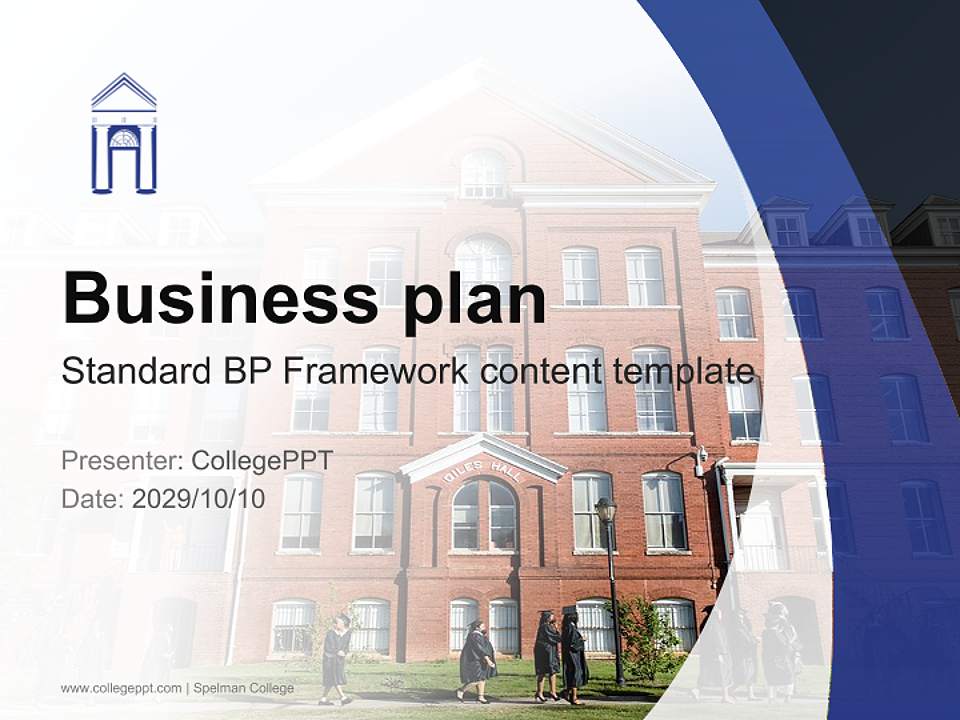 Spelman College Competition/Entrepreneurship Contest PPT Template4:3 ratio PPT effect preview image9