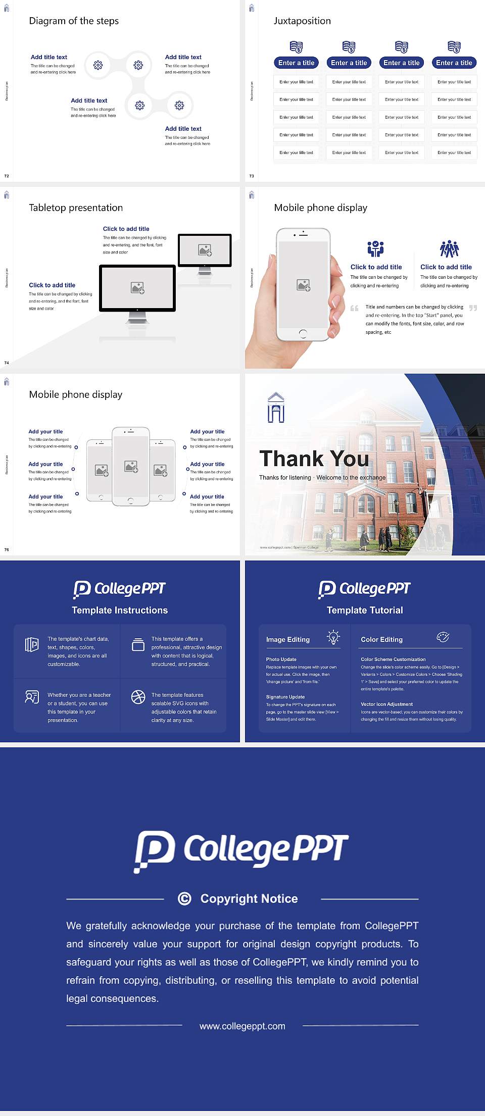 Spelman College Competition/Entrepreneurship Contest PPT Template4:3 ratio PPT effect preview image9
