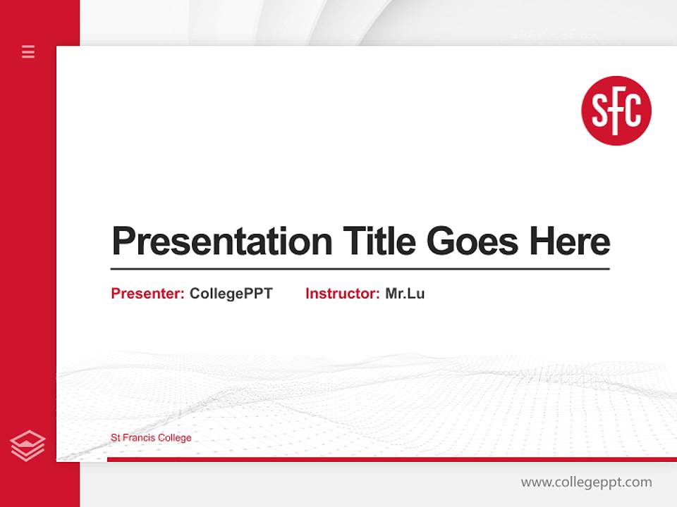 St Francis College Thesis Proposal/Graduation Defense PPT Template4:3 ratio PPT effect preview image5