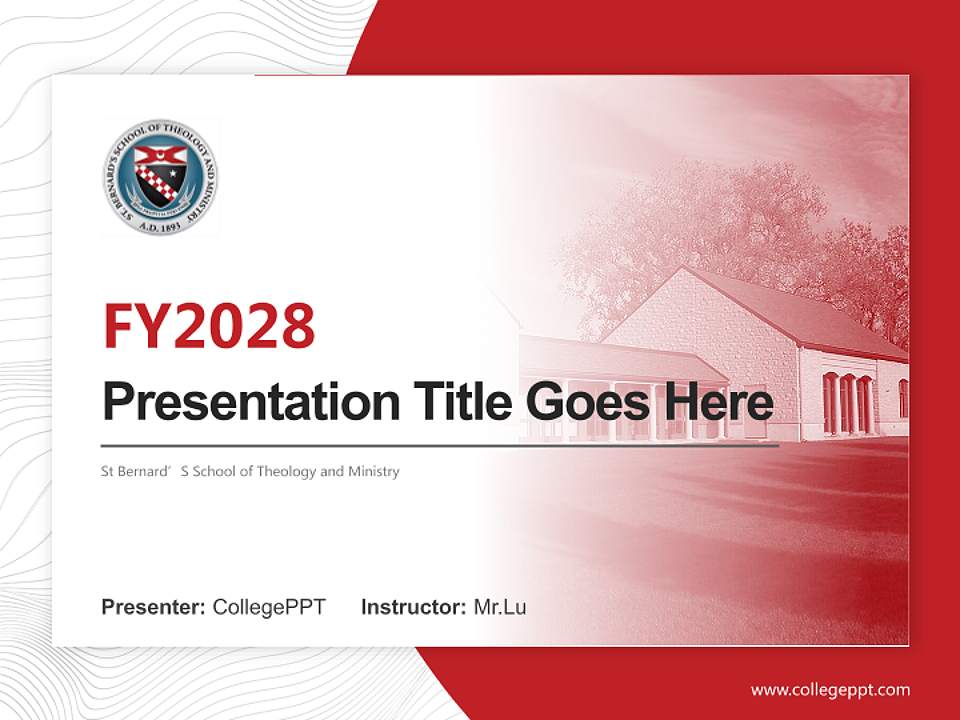 St Bernard’S School of Theology and Ministry Academic Presentation/Research Findings Report PPT Template4:3 ratio PPT effect preview image5