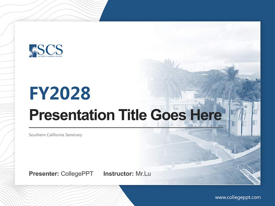 Southern California Seminary Academic Presentation/Research Findings Report PPT Template4:3 ratio PPT effect preview image5