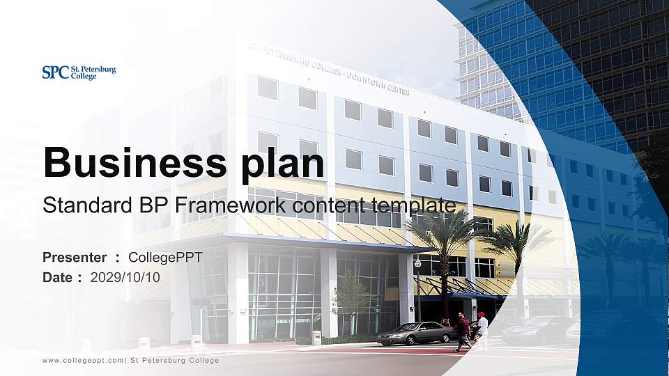 St Petersburg College Competition/Entrepreneurship Contest PPT Template16:9 ratio PPT effect preview image