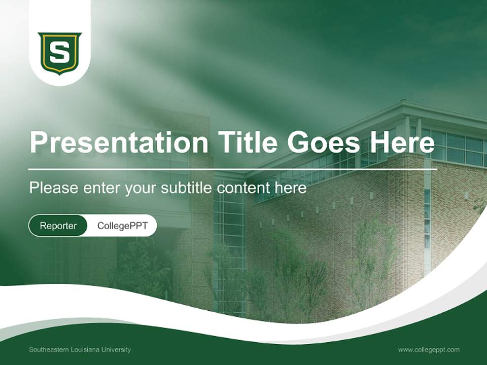 Southeastern Louisiana University Lecture Sharing and Networking Event PPT Template4:3 ratio PPT effect preview image4
