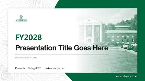 Southern Adventist University Academic Presentation/Research Findings Report PPT Template