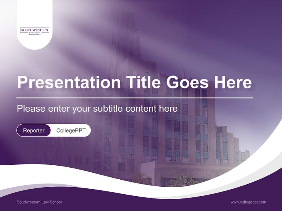 Southwestern Law School Lecture Sharing and Networking Event PPT Template4:3 ratio PPT effect preview image4