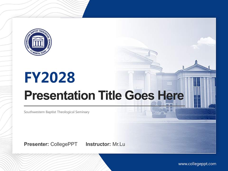 Southwestern Baptist Theological Seminary Academic Presentation/Research Findings Report PPT Template4:3 ratio PPT effect preview image5