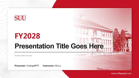 Southern Utah University Academic Presentation/Research Findings Report PPT Template