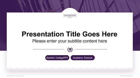 Southwestern Law School National Scholarship Defense PPT Template