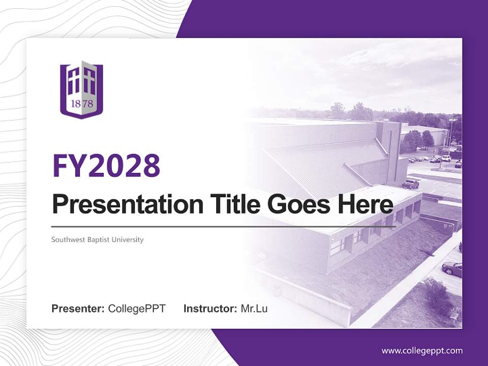 Southwest Baptist University Academic Presentation/Research Findings Report PPT Template4:3 ratio PPT effect preview image5