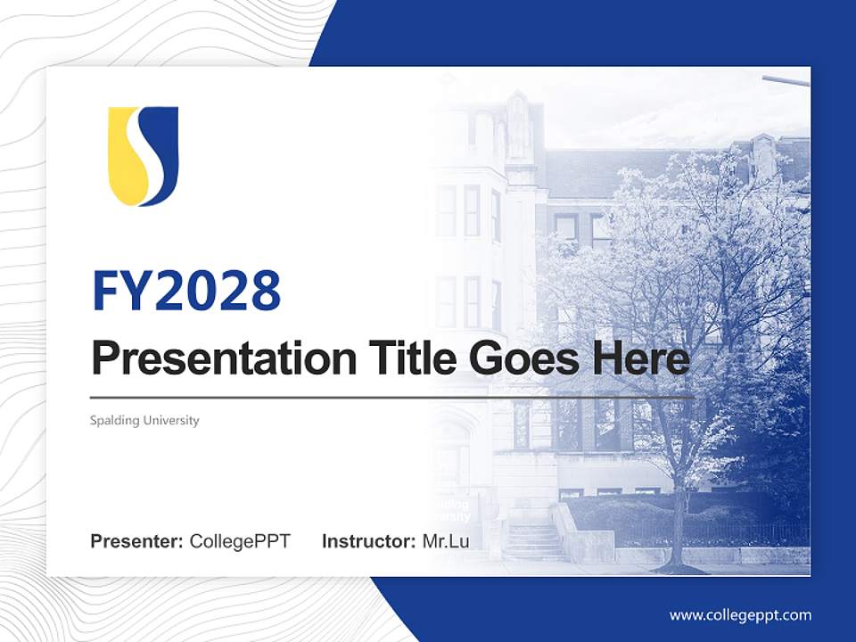 Spalding University Academic Presentation/Research Findings Report PPT Template4:3 ratio PPT effect preview image5